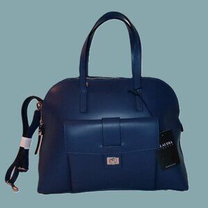 Claudia Firenze Blue Italian Leather Satchel